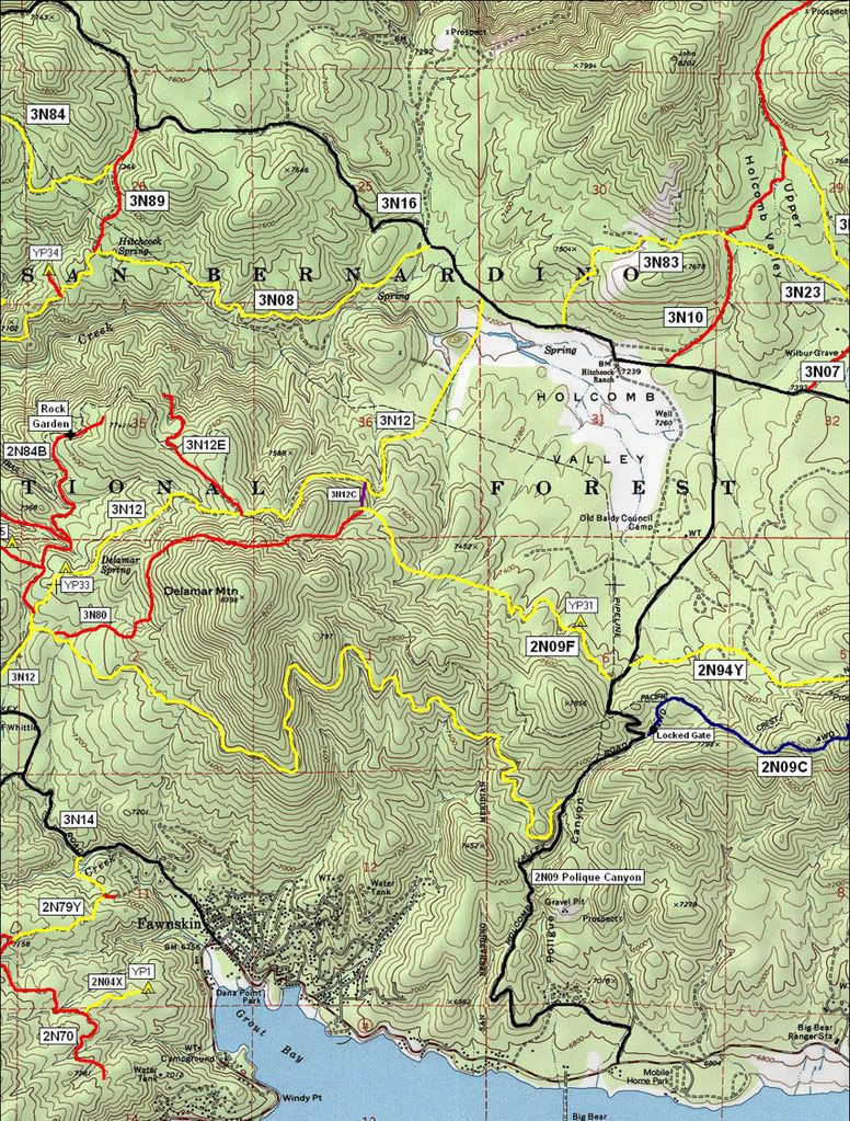 Big Bear North Yellow Post Sites MJR